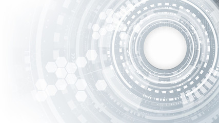 Wall Mural - technological future cyber interface platform abstract background template vector
