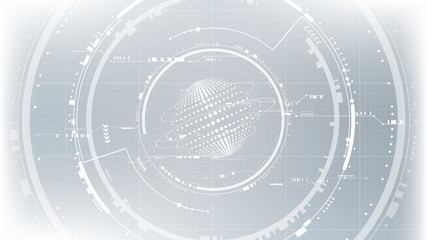 Technological future cyber interface global abstract background template vector