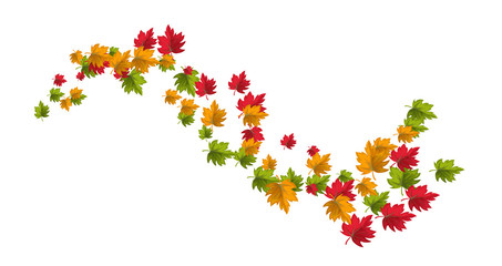 Vector sketch autumn leaves pattern