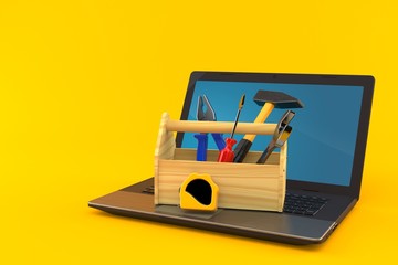 Poster - Work tools with laptop