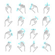 Touchscreen gesture icon set