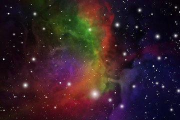 Wall Mural - astrology mystic outer space background. vector digital illustration of universe.