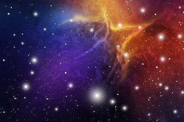Wall Mural - astrology mystic outer space background. vector digital illustration of universe.