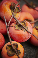 Canvas Print - Ripe orange persimmon 