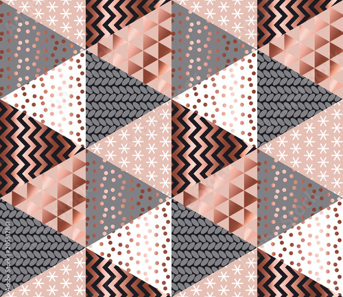 Luxury rose gold xmas geome...