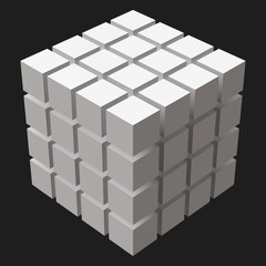 big cube with cubic cuts