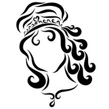 Princess Or Bride With A Beautiful Hairdo