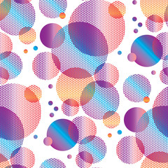Wall Mural - concept circle geometric seamless pattern on white background.
