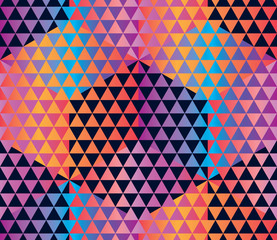 Wall Mural - concept hexagon geometric seamless pattern on black background.