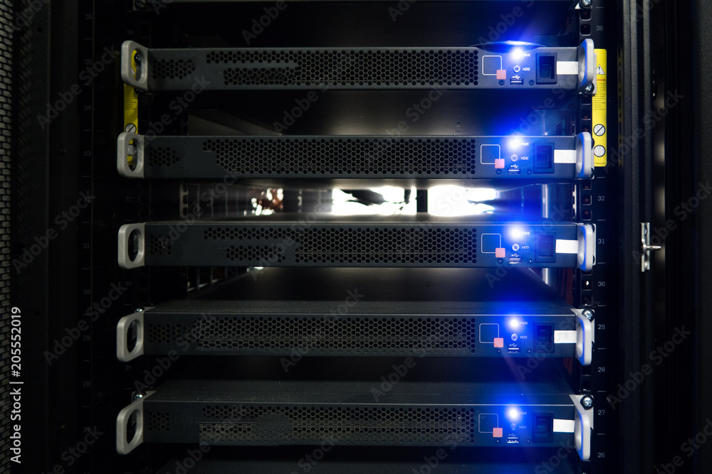 Server racks, server room Stock Photo | Adobe Stock