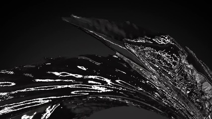 Poster - Crude Oil. Super Slow motion.