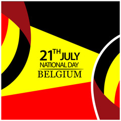 Wall Mural - Vector illustration. background Belgium national holiday of July 21. Happy Independence Day. designs for posters, backgrounds, cards, banners, stickers, etc