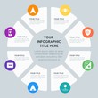 © djvectors - Circle chart location, security, video, photos infographic template with 8 options for presentations, advertising, annual reports