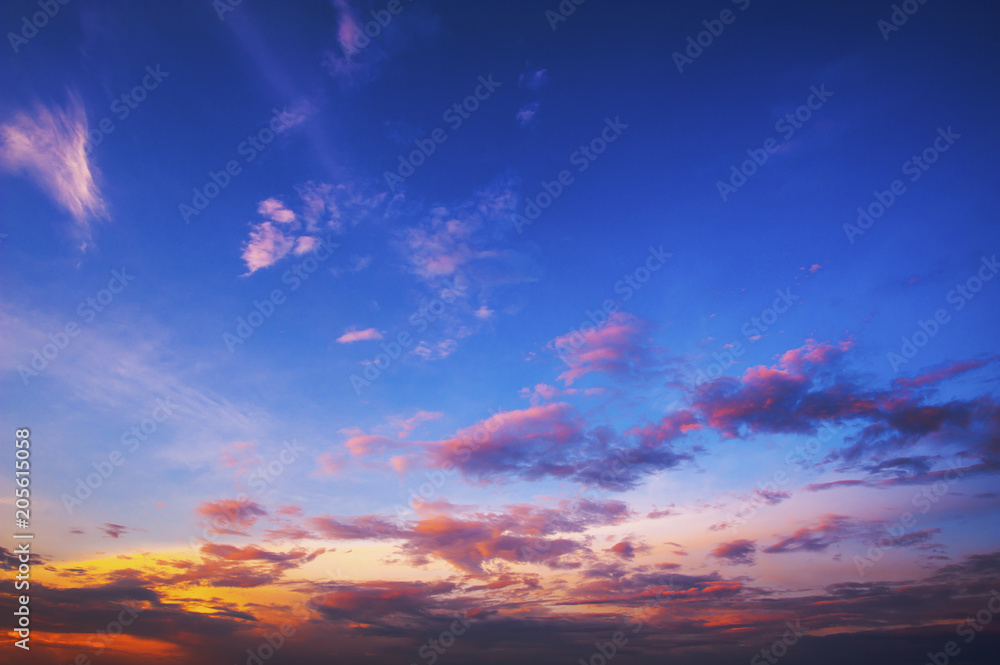 beautiful sky twilight after sunset - obrazy, fototapety, plakaty 