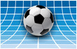© Cobalt - Football background, 3d vector with soccer ball.
