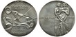 Finland Finnish coin one hundred mark 1990, Ateneum Central Museum of Arts, moose head, stylized female figures, silver,