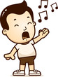 Cartoon Boy Singing