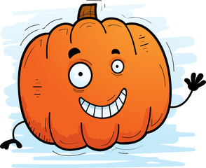 Sticker - Cartoon Pumpkin Waving