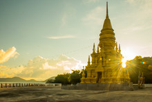 Laem Sor Pagoda Temple With Big Buddha Statue In Koh Samui, Thailand