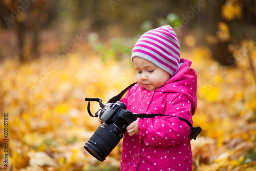 baby with camera