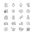 © Mykola - Loan related icons: thin vector icon set, black and white kit
