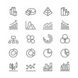 © Mykola - Graph related icons: thin vector icon set, black and white kit