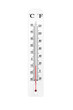 © Tomas Ragina - Atmospheric plastic meteorology thermometer isolated on white background. Air temperature minus 8 degrees celsius