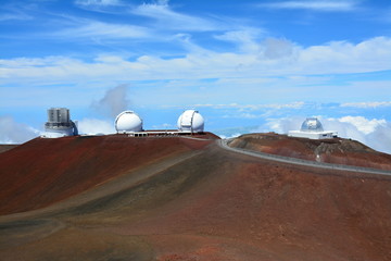 Wall Mural - mauna kea observatories. 4,200 meter high summit of mauna kea, the world's largest observatory for o