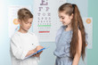 © New Africa - Cute little children playing doctor and patient in ophthalmologist office