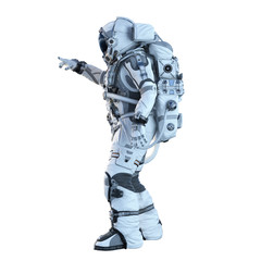 Wall Mural - astronaut on white. mixed media