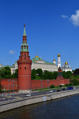 Sticker - Kremlin embankment in spring in Moscow, Russia