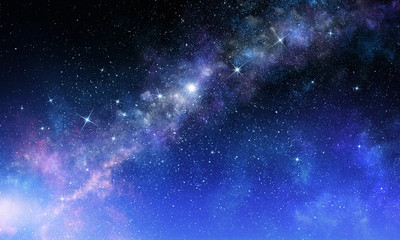 Starry sky in open space