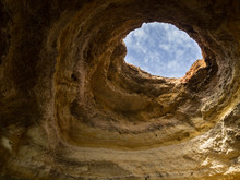Detail Of The Upper Part Of The Cave Of Benagil, Algarve, Portugal
