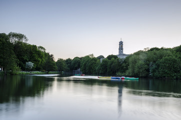 Long exposure of Highfields Lake, Nottingham