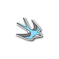 Wall Mural - swallow bird patch