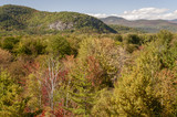 Fototapeta Sawanna - New Hampshire orange yellow green foliage hills