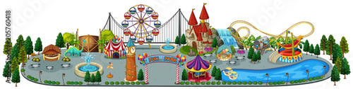 Fotografía A Fun Amusement Park Map