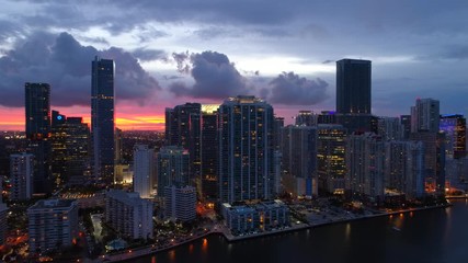 Wall Mural - Aerial Brickell Bay Drive Miami Florida