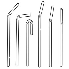 vector set of straw