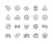 © davooda - Simple Set of Shopping Features Related Vector Line Icons. Contains such Icons as New, Sale, Discount and more. Editable Stroke. 48x48 Pixel Perfect.