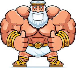 Canvas Print - Cartoon Zeus Thumbs Up