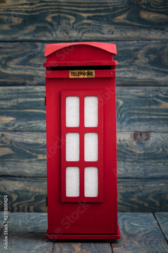Decorative Box as Classic British Red Phone Booth Poster