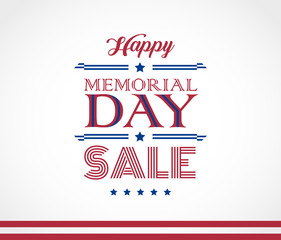 Wall Mural - Memorial Day Sale beautiful vector background