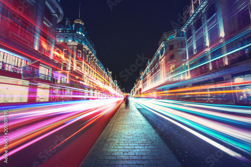 Fototapeta na szkło Prędkość światła w London City
