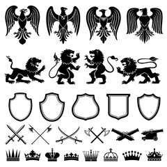 Wall Mural - Heraldic elements vector set