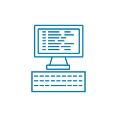 programming line icon, vector illustration. programming linear concept sign.