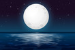 © GraphicsRF - A Full Moon Night at the Ocean