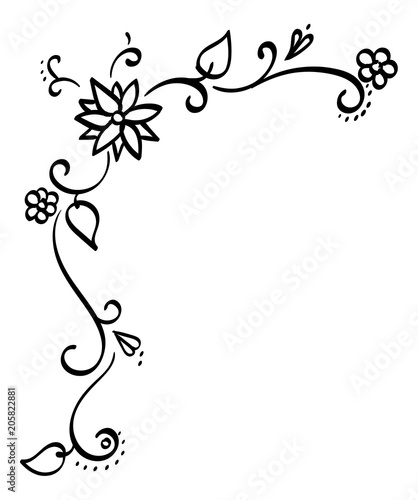 Download Corner Border Floral Stock Vector Adobe Stock
