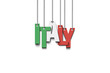 © mityay_pg - The word Italy hang on the ropes