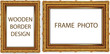 Decorative vintage frames and borders set,Gold photo frame with corner Thailand line floral for picture